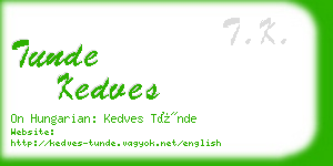 tunde kedves business card